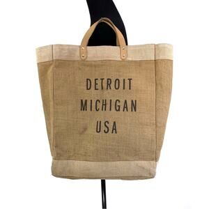 APOLIS Market Bag "Detroit Michigan USA" Natural